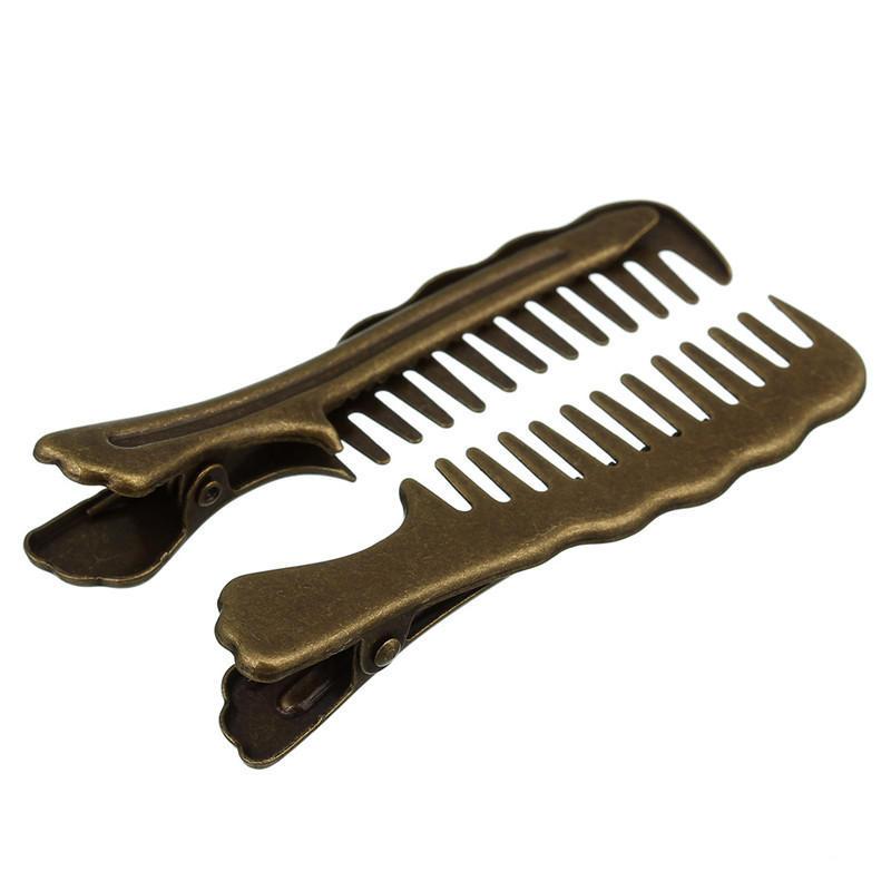 10pcs Comb Shape Alloy Hair Accessories Silver Antique Bronze Black Rhodium Color for Women Girls
